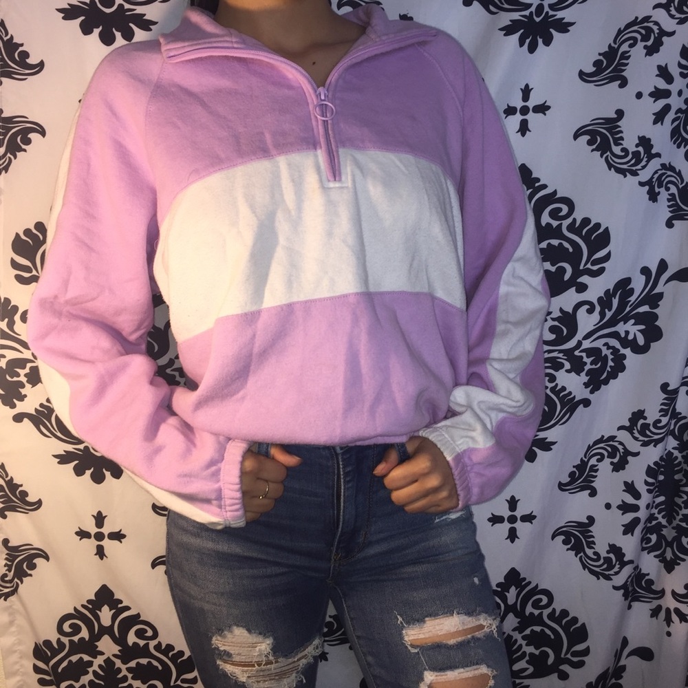 Purple crop sweater